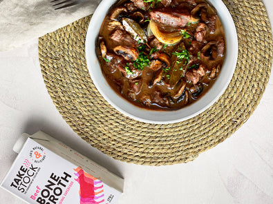 Bone Broth Beef Bourguignon