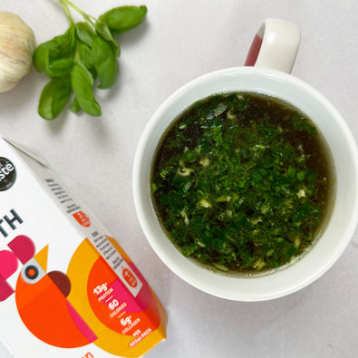 Boost Your Broth: Chicken Bone Broth with Pistou
