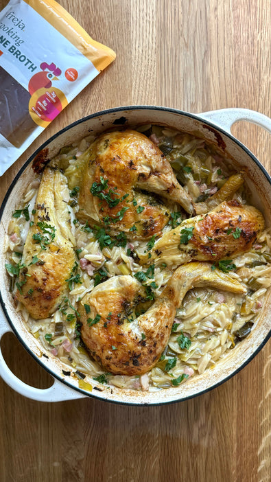 One-Pan Chicken & Leek Orzo