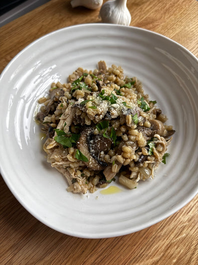 Brown Butter Barley & Mushroom Risotto