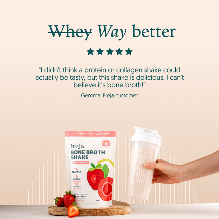 Strawberry Bone Broth Shake