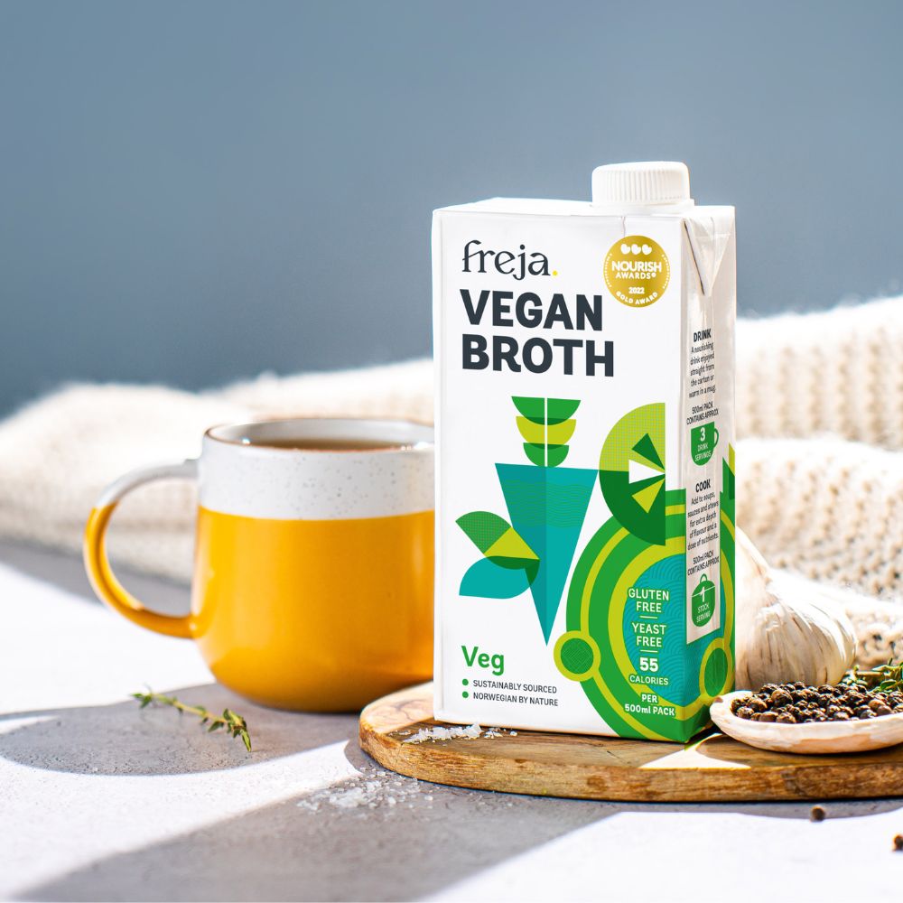 Vegan Bone Broth - Vegetable Broth Cartons | Freja